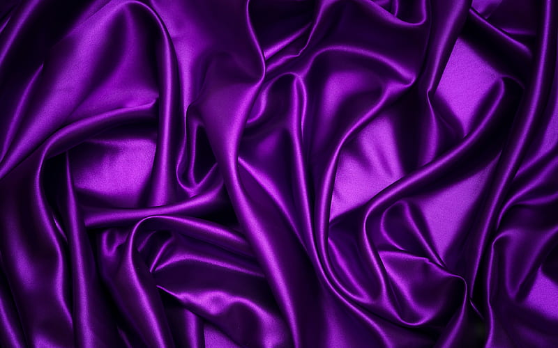 violet silk fabric texture, silk, violet fabric, purple silk, HD wallpaper