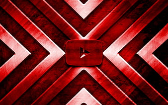 Youtube metal logo red metal background, social network, metal arrows,  Youtube logo, HD wallpaper | Peakpx