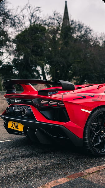 New Aventador Lamborghini Red Car Supercar Carbon Svj Hd Phone Wallpaper Peakpx