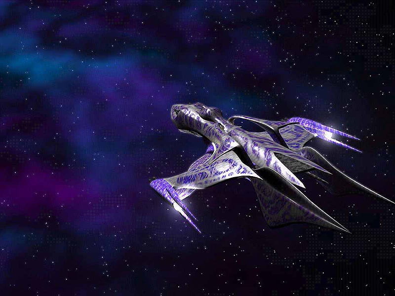 Babylon 5 - White Star, stars, purple, ship, space, travel, blue, HD wallpaper