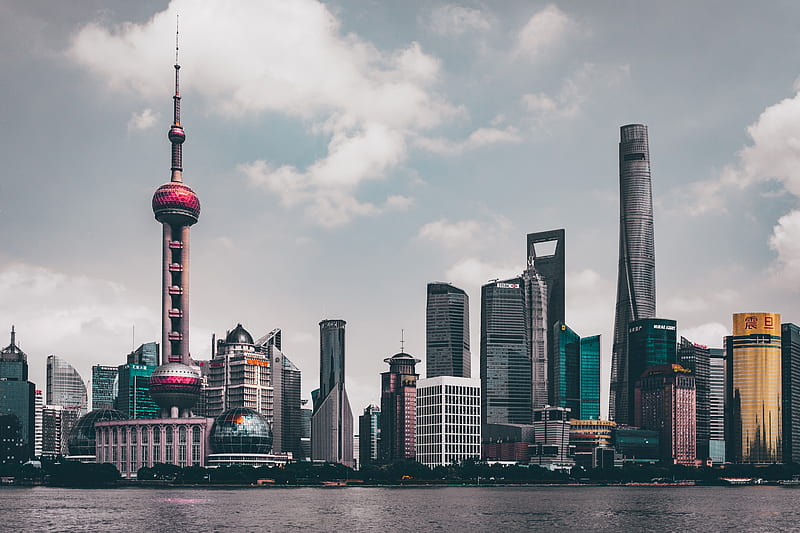 Oriental Pearl Tower in Shanghai during daytime, HD wallpaper