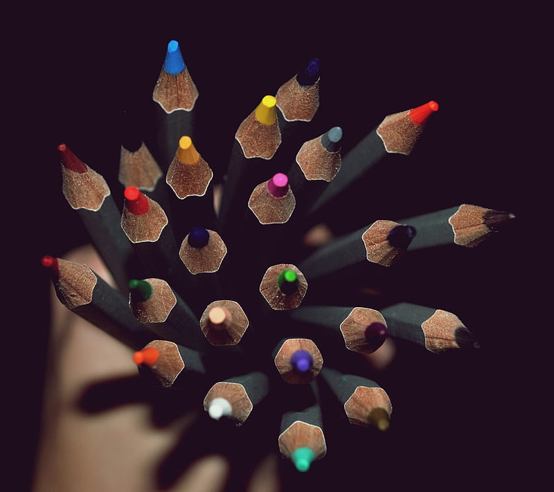 Coloured pencils, colours, crayon, HD wallpaper