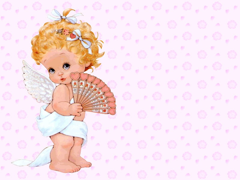 I am sending an angel to take care of you!!, cute, fan, ruth morehead, angel, HD wallpaper