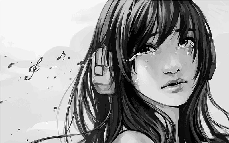 Sad anime girl by Sunshine-Flower on DeviantArt