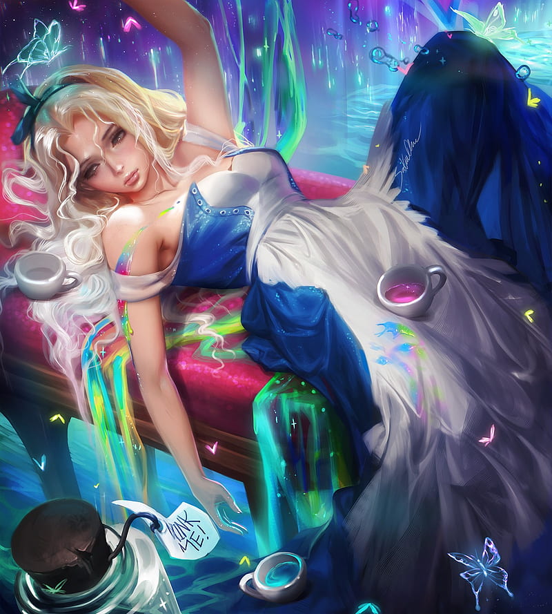 Sakimichan, realistic, Alice in Wonderland, HD phone wallpaper