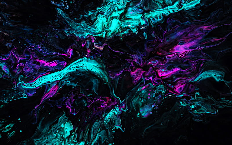 dark liquid background artwork, liquid textures, 3D waves textures, spilled water, water textures, colorful backgrounds, HD wallpaper