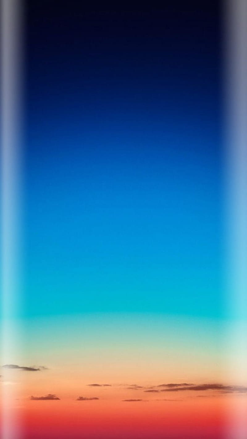 Gradient sky edge, bonito, blue, clouds, edge, gradient, light, nature, orange, sky, HD phone wallpaper
