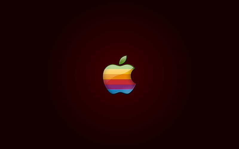 Retro Apple Logo, apple, retro, computer, logo, HD wallpaper