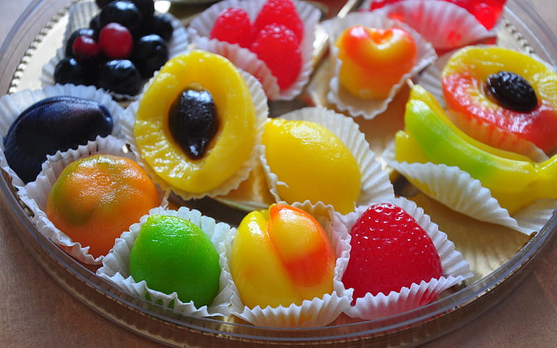 Candy, sweets, food, fruits, HD wallpaper