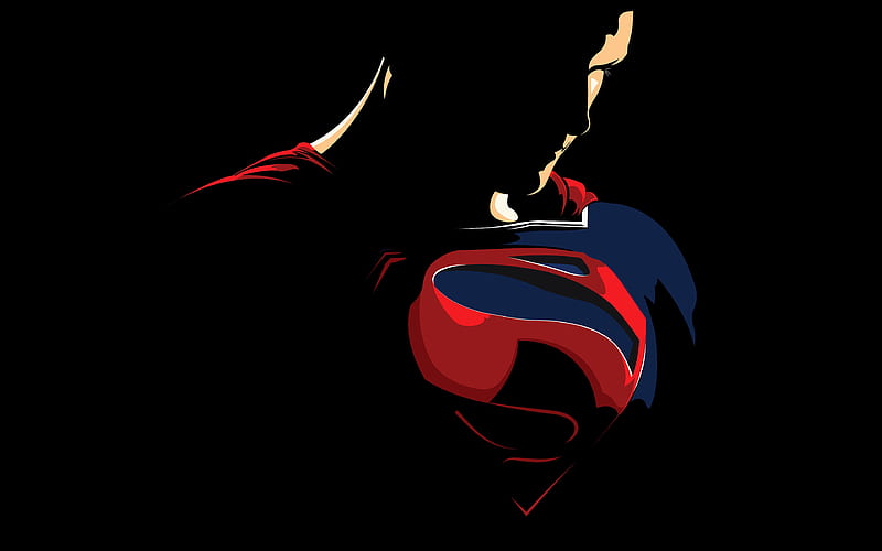 Superman, minimal, superheroes, darkness, Marvel Comics, red eyes,  Superman, HD wallpaper | Peakpx
