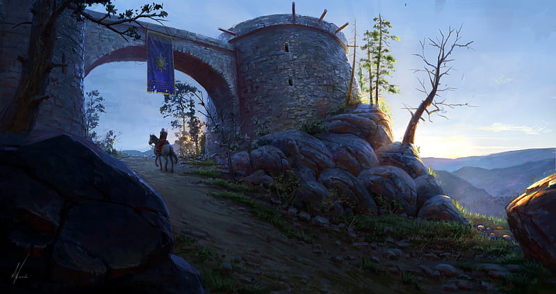 The witcher 3, Gerald of rivia, realistically, dynamic lights, old - SeaArt  AI