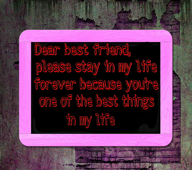 Dear best friend, friend, friendship, quotes, HD wallpaper