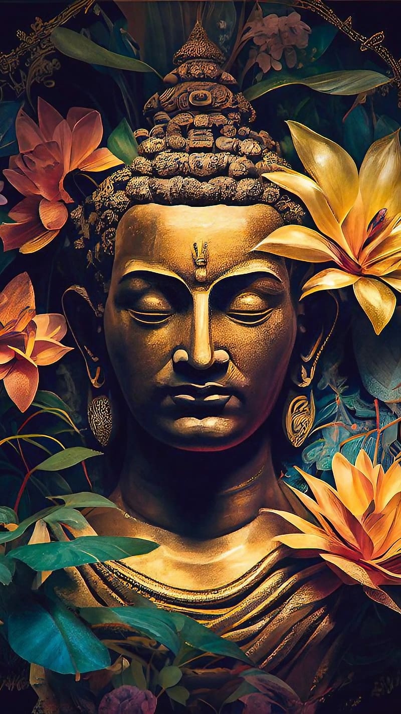 🔥 Gautam Buddha Painting Full HD Wallpaper Download | MyGodImages