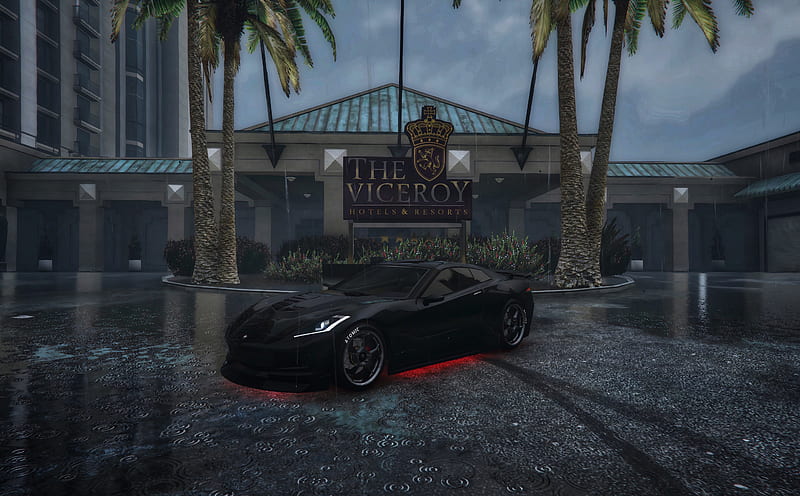 GTA V black car Ultra, Games, Grand Theft Auto, Game, Raining, black car,  Hotel, HD wallpaper | Peakpx