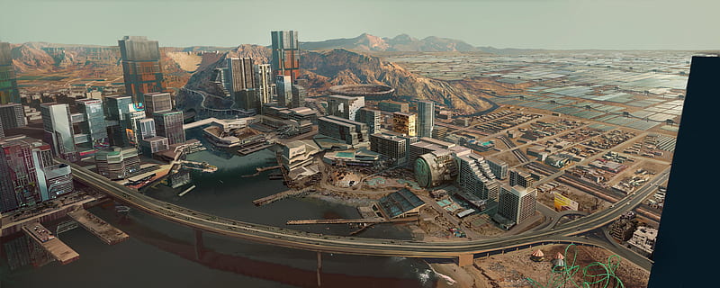 Cyberpunk 2077 City Concept Art, HD wallpaper