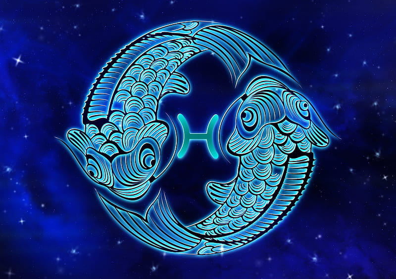 Zodiac ~ Pisces, zodiac, fantasy, blue, pisces, pesti, HD wallpaper
