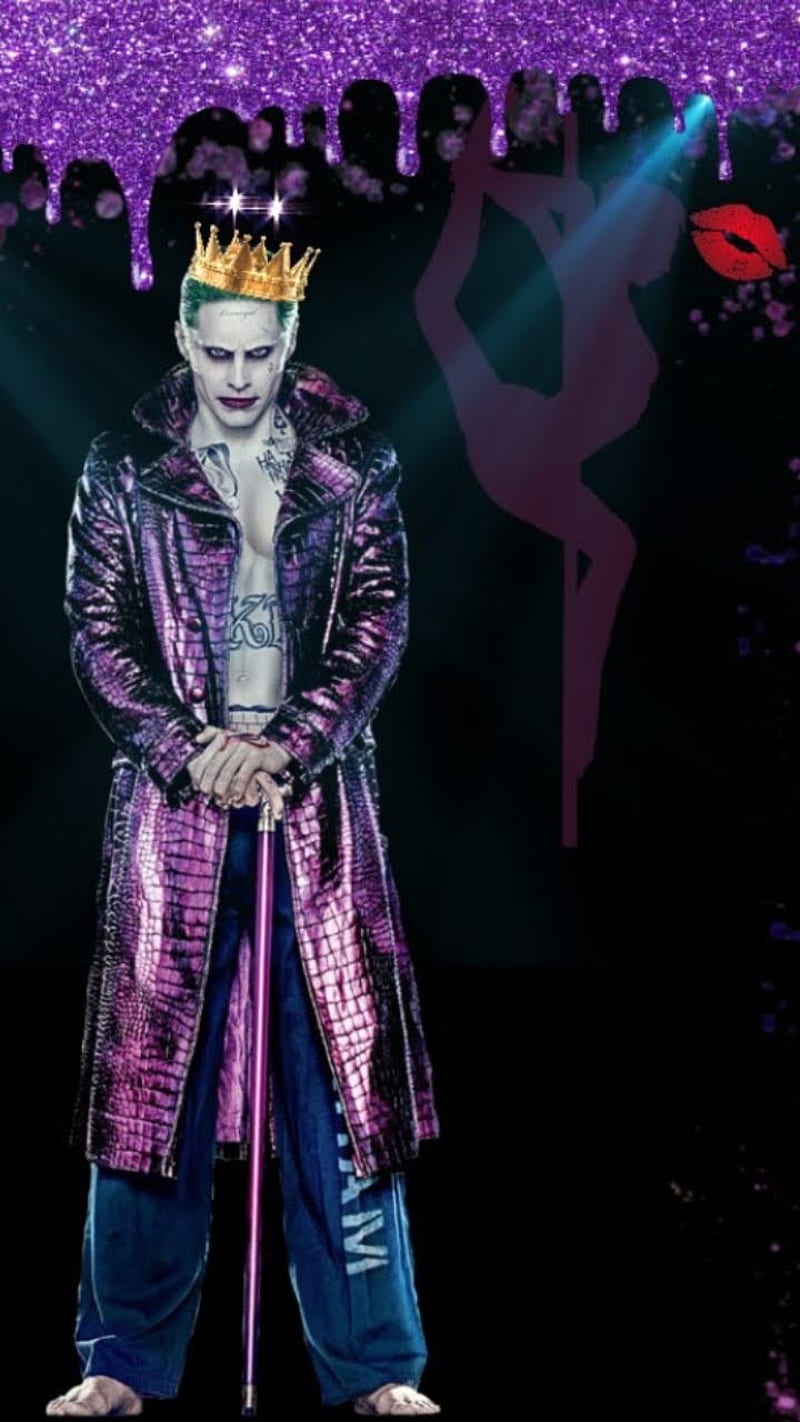 Joker suicide squad, crowns, joker, king, purple, stripper, suicide squad,  HD phone wallpaper | Peakpx