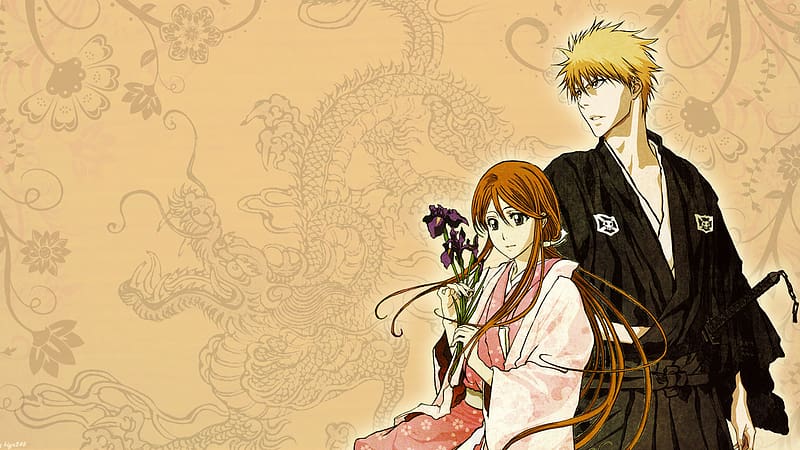 ichigo and orihime wallpaper