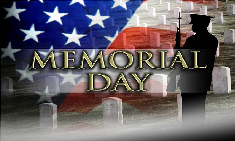 Memorial Day Soldier, soldier, cemetary, patriotic, flag, HD wallpaper