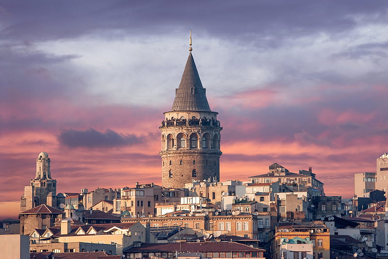 Galata Tower, cities, galatakulesi, galatatower, istanbul, osmanli, turkey, turkish, HD wallpaper