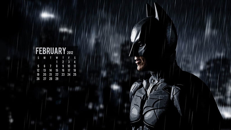 Batman-February 2012 calendar themes, HD wallpaper