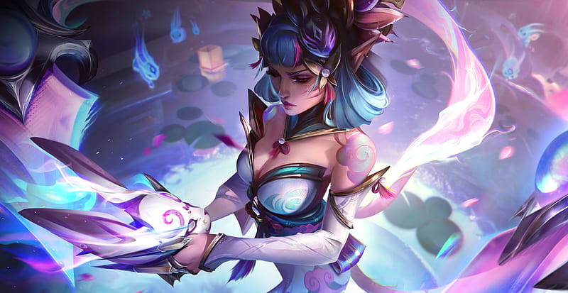 Spirit character, blue hair girl, league of legends, HD wallpaper | Peakpx