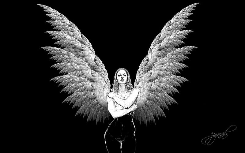 ღ ❀❤ℋℯℓℓℴ My Dear Angel❤❀ღ, white, wp, wing, angel, HD wallpaper