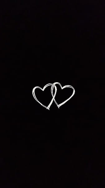 two hearts black and white