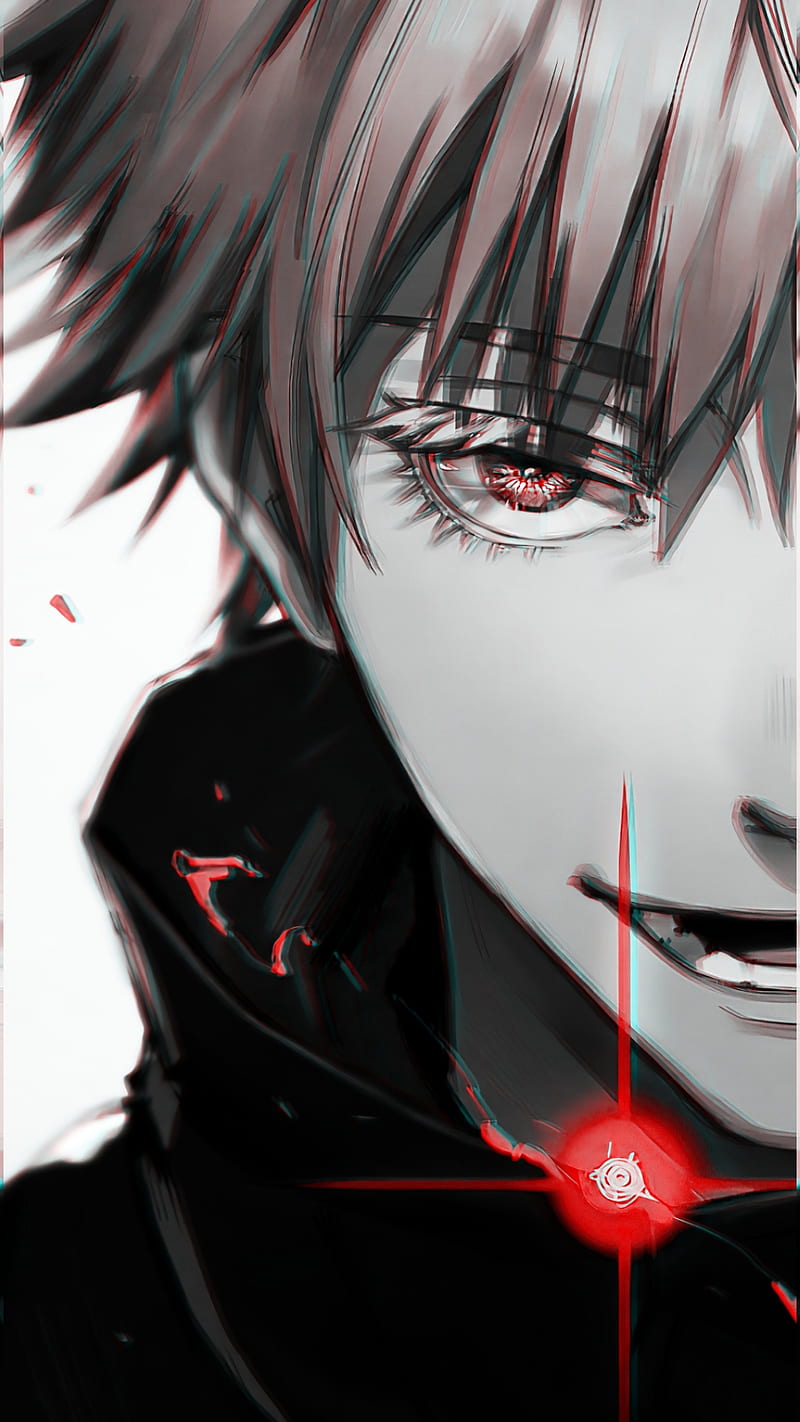 AI Art Generator Anime boy with red eyes and black hair wearing a black  mask