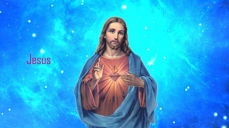 Jesus In Blue Background Jesus, HD wallpaper | Peakpx