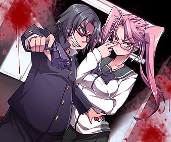 Highschool of the Dead - Takashi and Rei Wallpaper by eaZyHD on