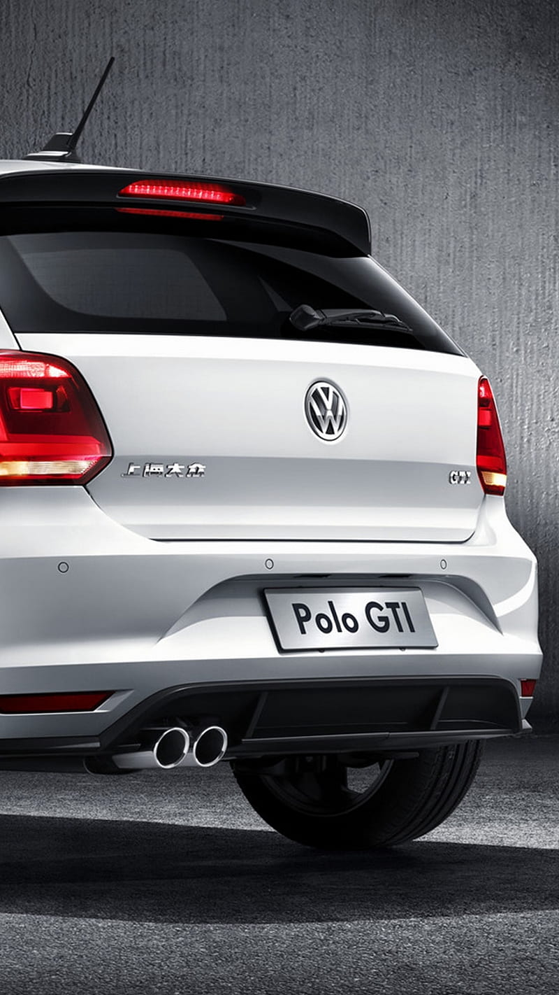 Volkswagen polo GTI, blanc, blanche, gti, polo, volkswagen, HD phone wallpaper