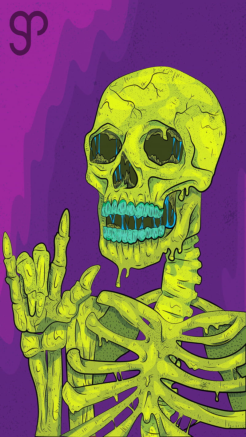 Lime skull, comic, comics, joker, soul, super, HD phone wallpaper