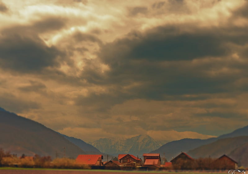 Somewhere in Romania, nature, sky, mointains, romania, HD wallpaper