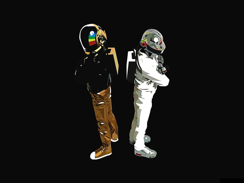 Daft Punk EDM Minimalism, daft-punk, minimalism, HD wallpaper