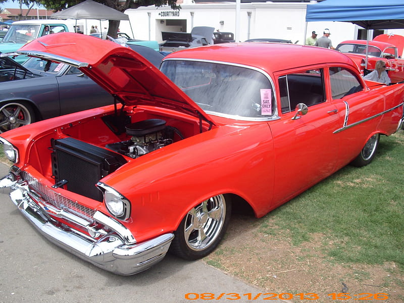 ORANGE COUNTY LABORDAY CRUISE, CHEVROLET, SHOW, 57CHEVY, CLASSIC, HD wallpaper