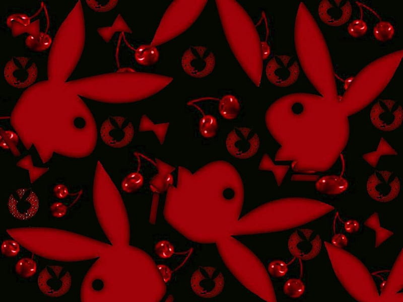 Red Playboy Logo, playboy, red, bunny, logo, HD wallpaper