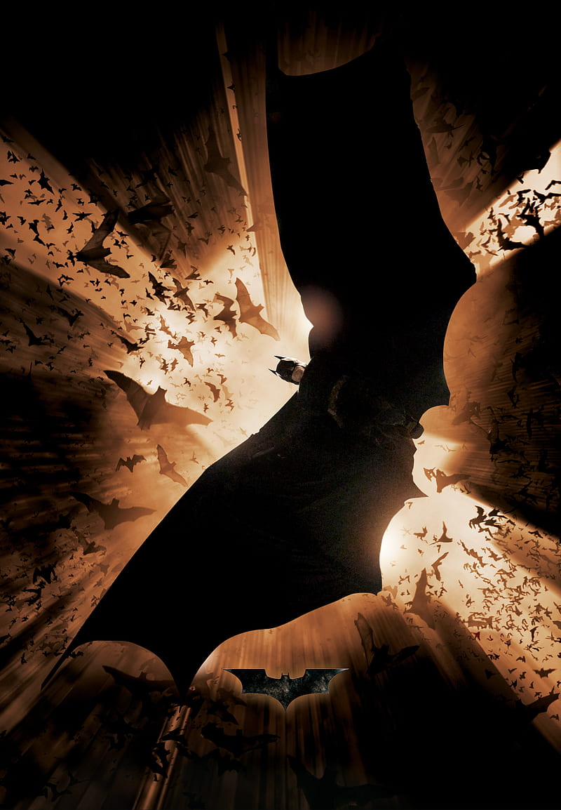 Batman Begins, dark, dc, dc comics murcielago, HD phone wallpaper