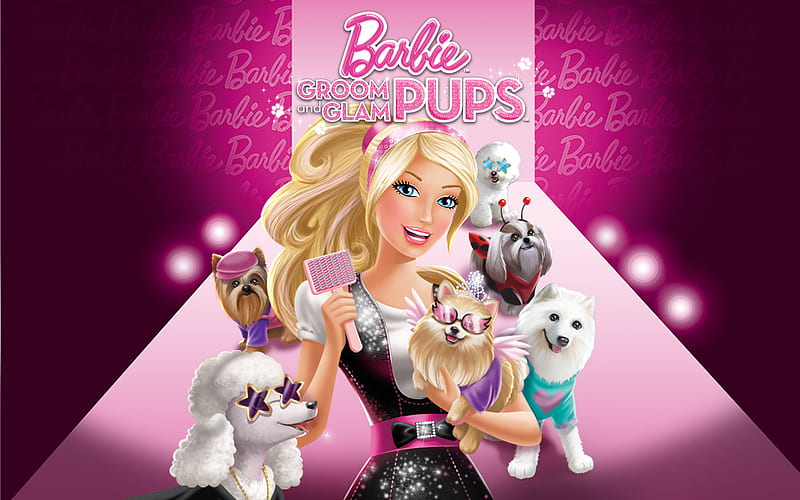 Barbie,Groom,And,Glam,Pups, glam, groom, barbie, pups, HD wallpaper