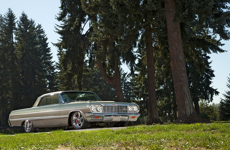 1964-Chevrolet-Impala, Classic, 1964, GM, Bowtie, HD wallpaper