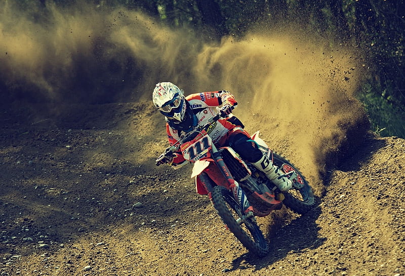 Motorcross, Sand, Dirt, Speed, Motorcycle, HD wallpaper