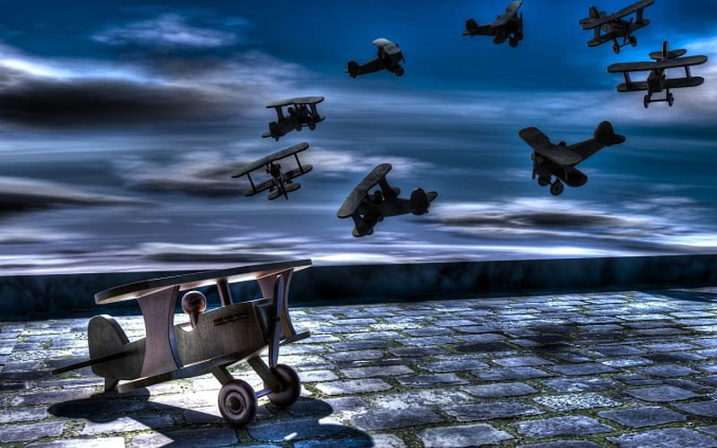 Wooden Planes, R, Aircraft, 3D, Plane, toys, HD wallpaper