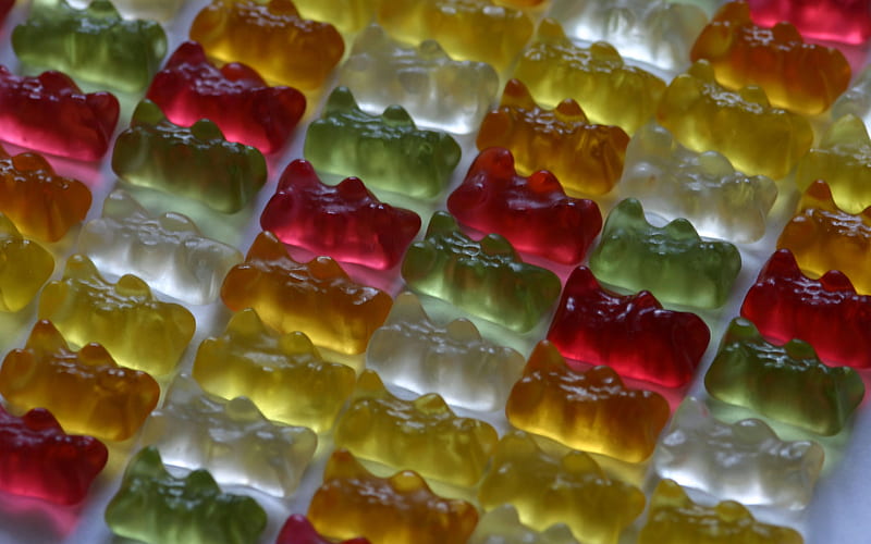 Gummy Bears, colour, sweets, e numbers, HD wallpaper