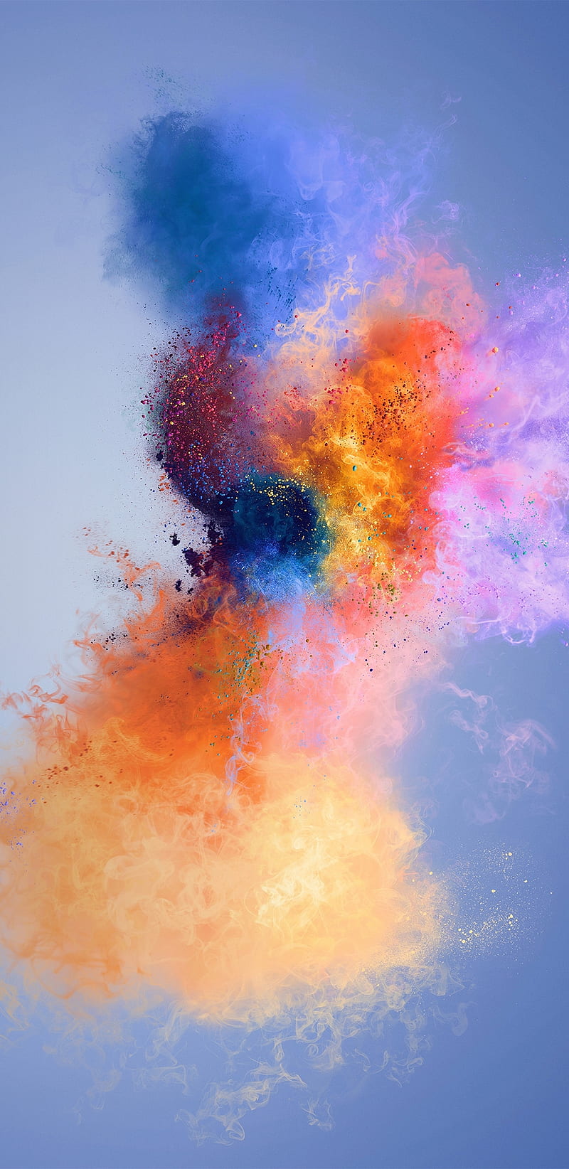 Explosion , color, colour, dust, explosions, fantasy, final, galaxy, paint, single, HD phone wallpaper