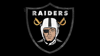 Oakland Raiders Logo In Black Background Raiders, HD wallpaper