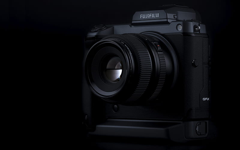 Fujifilm GFX 100 cameras, close-up, mirrorless digital cameras, Fujifilm, HD wallpaper