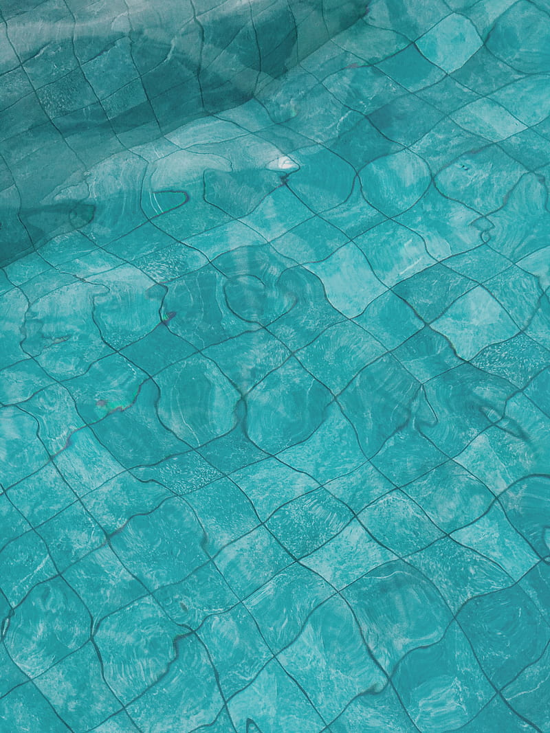 tile, water, pool, waves, distortion, HD phone wallpaper