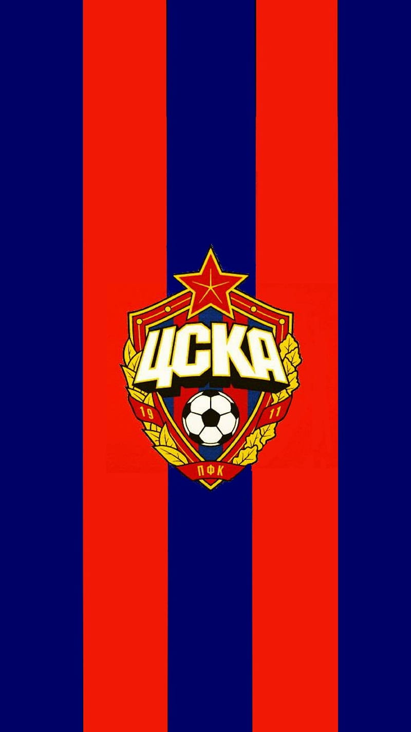 Cska Moscow, russia cska, moscow football, communism, bear, logo, blue, red, 2017, 2018, HD phone wallpaper