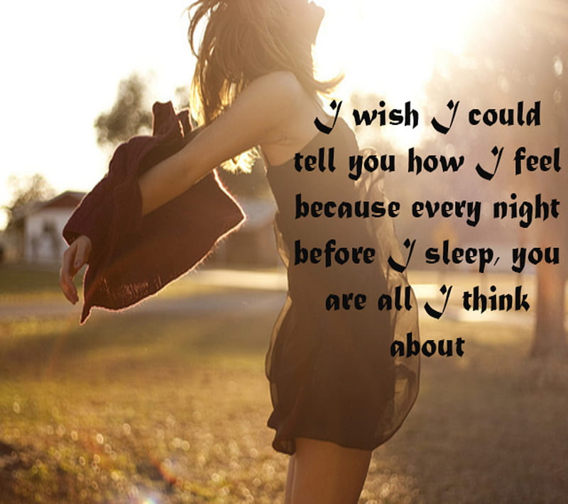 Think About You, feelings, love, think, wish, HD wallpaper