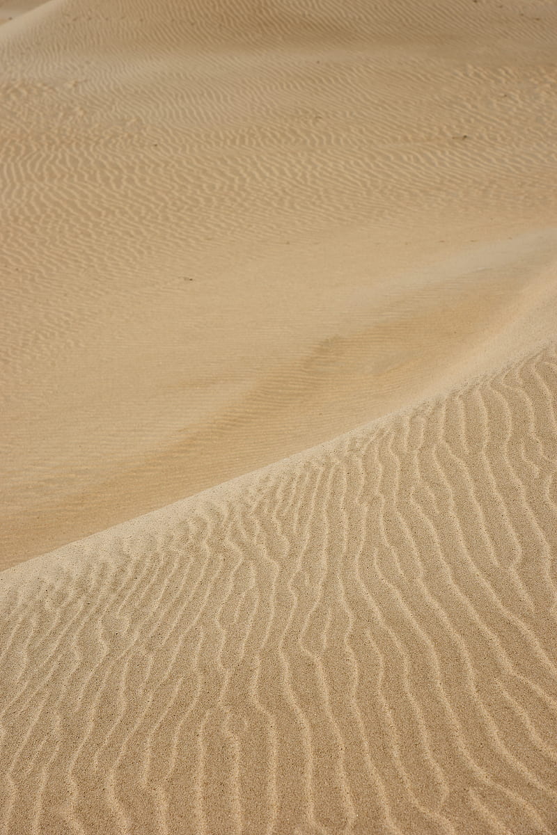 sand, desert, dunes, waves, trace, HD phone wallpaper